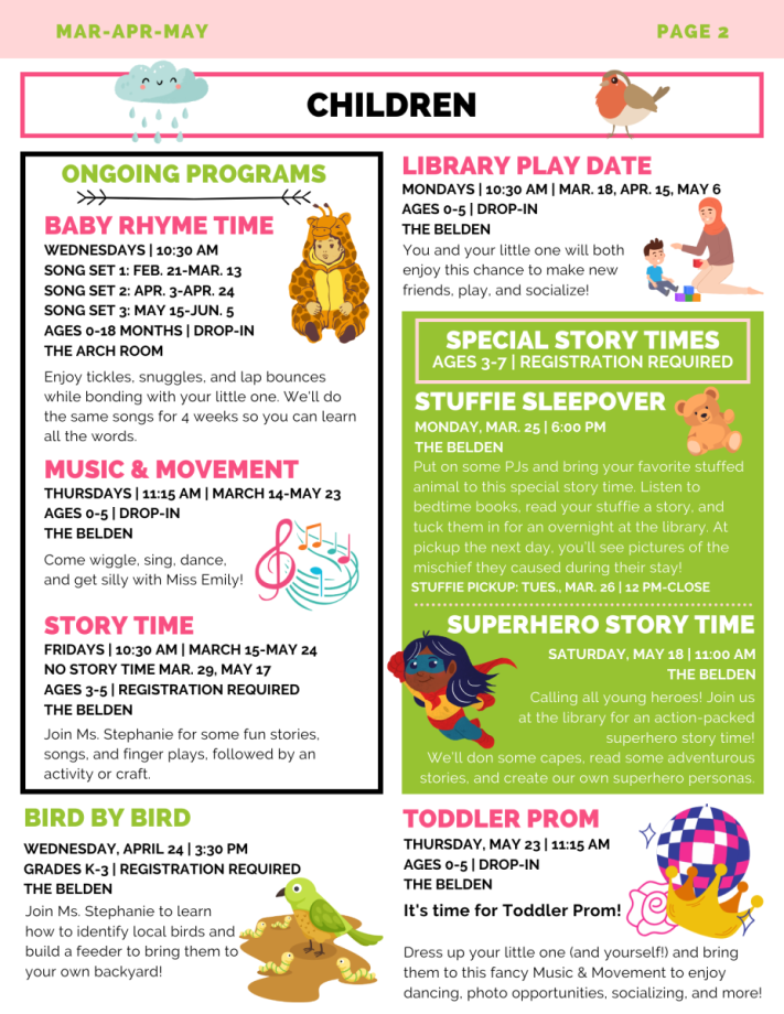 Children's Programs Spring 2024 - Page 1